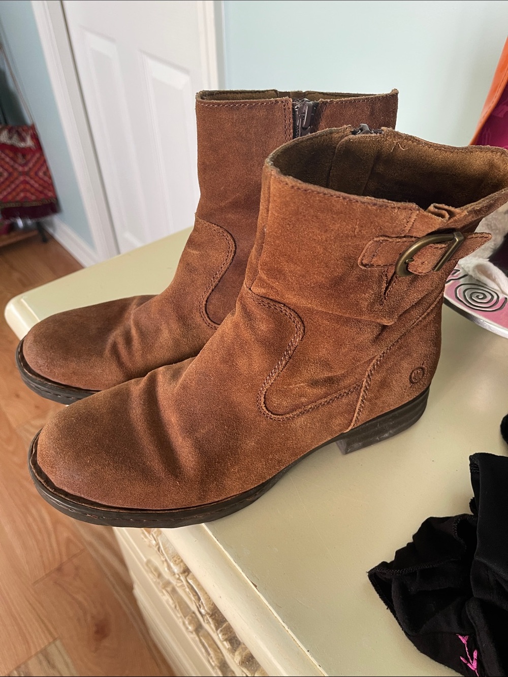 Born Brown Suede Ankle Boots - Picture 5 of 14